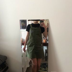 Army Green Overall Dress